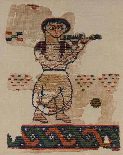The Piping Maenad by Unknown, textile, 500-599