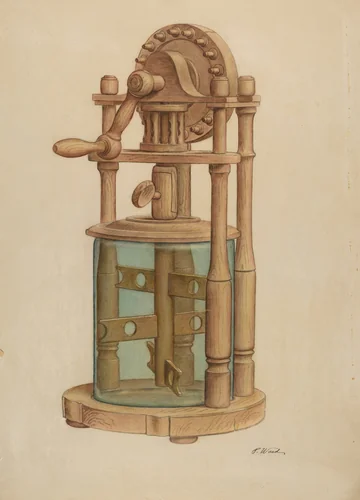 Butter Churn by Paul Ward, index of american design, 1939