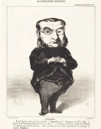 Ath. L. Charles Coquerel by Honoré Daumier, print, 1849