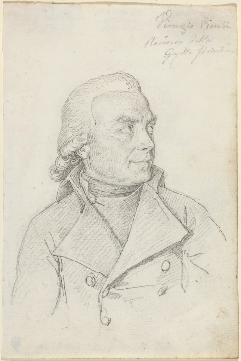 Vincenzio Piombi by Jean Baptiste Joseph Wicar, drawing, 1762-1834