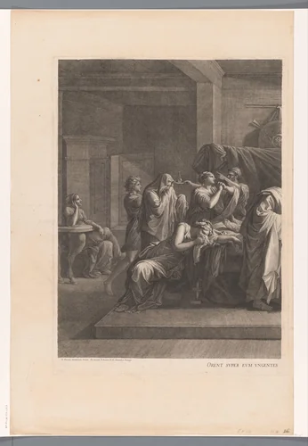 Heilig Oliesel (linker deel) by Jean Pesne, print, 1680-1694