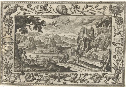 Val van Icarus by Unknown, print, 1582-1586