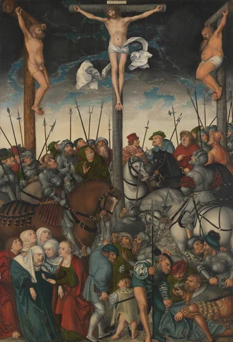 The Crucifixion by Lucas Cranach the Elder, painting, 1538