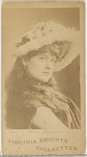 Card 613, Miss Johnson, from the Actors and Actresses series (N45, Type 1) for Virginia Brights Cigarettes by Allen & Ginter, photograph, 1885-1891