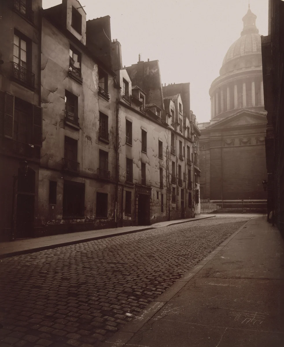 Coin de la rue Valette et Panthéon by Eugène Atget, photograph