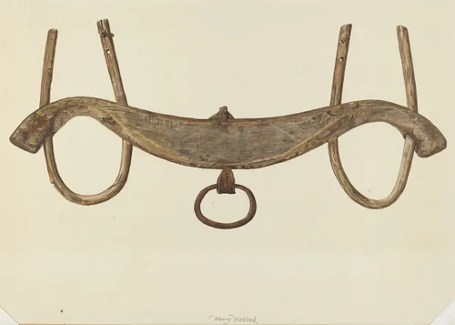 Oxen Yoke by Henry Waldeck, index of american design, 1938