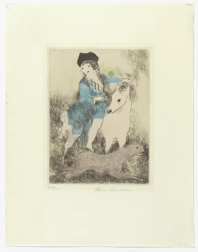 Horseback Ride (La Promenade à cheval) by Marie Laurencin, print, 1928
