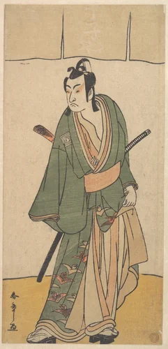 The Second Ichikawa Monnosuke in the role of Soga no Juro Sukenari by Katsukawa Shunshô (勝川春章), print, 1785