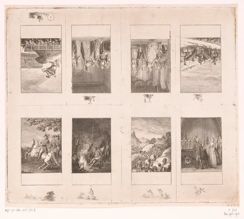 Acht voorstellingen uit de geschiedenis van Catharina de Grote by Daniel Nikolaus Chodowiecki, print, 1797