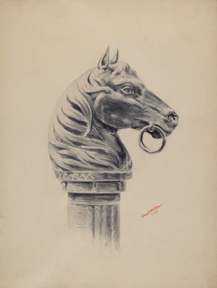 Hitching Post by Charles Moss, index of american design, 1938