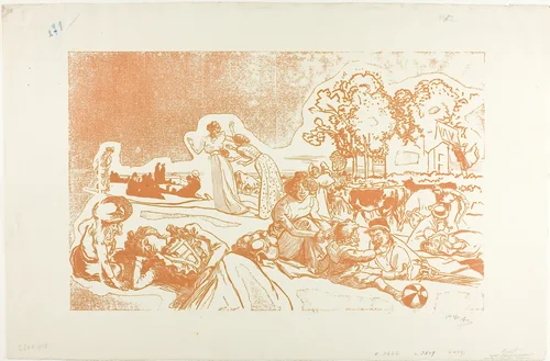 Modern Bucolic by Louis Auguste Lepère, print, 1901