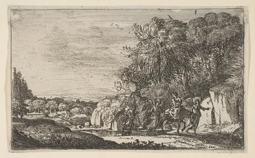 The Flight into Egypt by Claude Lorrain, print, 1625-1636