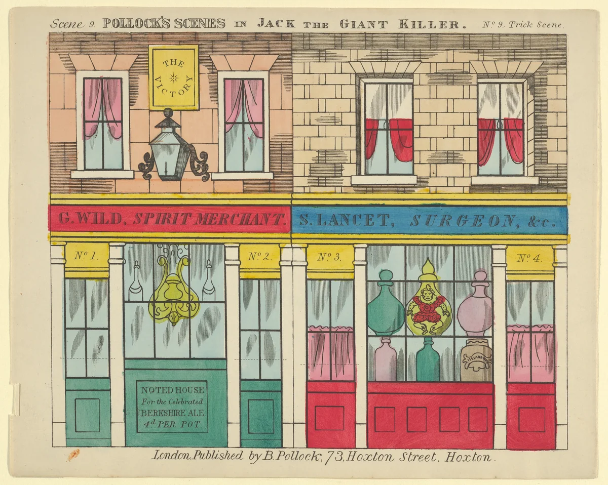 Scene 9, from Jack and the Giant Killer, Scenes for a Toy Theater by Benjamin Pollock, print, 1870-1890