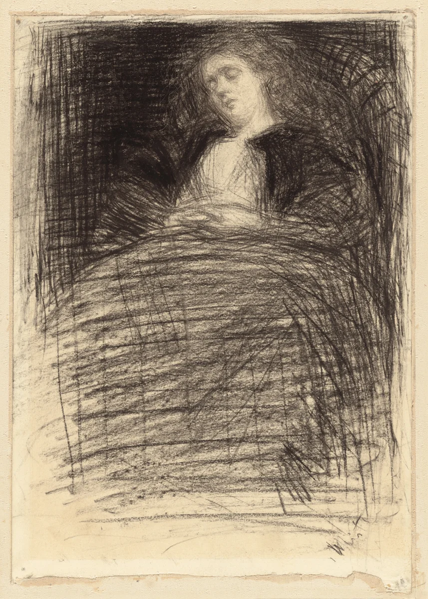 Sleeping Woman by James McNeill Whistler, drawing, 1863