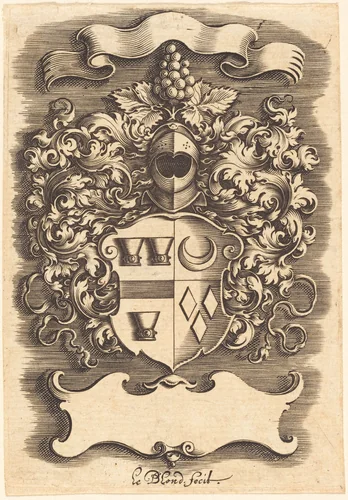 Crest by Michel Le Blon, print, 1587-1656