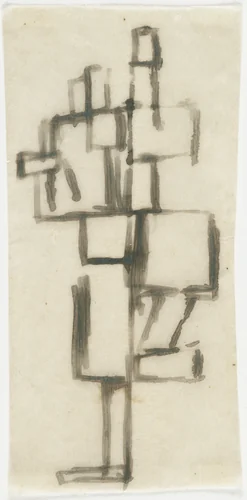 Study for Rhythm of a Russian Dance by Theo van Doesburg, drawing, 1917