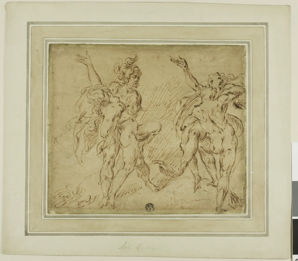 Rape of the Sabines by Michel Joseph Speeckaert
Annibale Carracci, drawing, 1768-1838