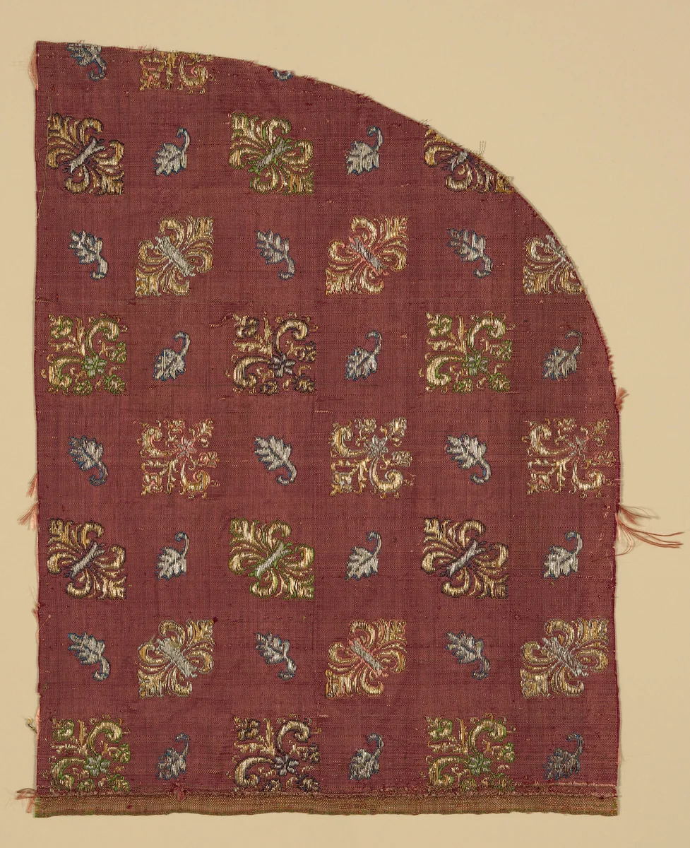 Fragment by Italy, textile, 1625-1675