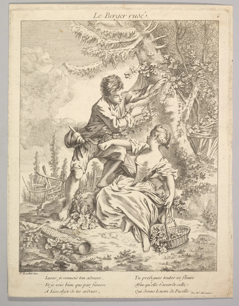 The Sly Shepherd by anonymous, print, 1720-1800