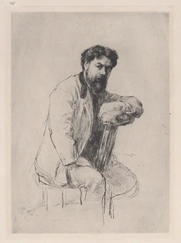 Portrait of Henri Rouart by Marcellin Desboutin, print, 1875