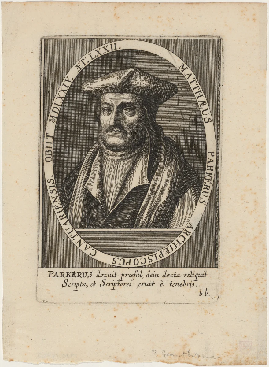 Matthew Parker, Archbishop of Canterbury by Unknown 19th Century, print, 1800-1899