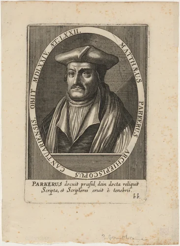 Matthew Parker, Archbishop of Canterbury by Unknown 19th Century, print, 1800-1899