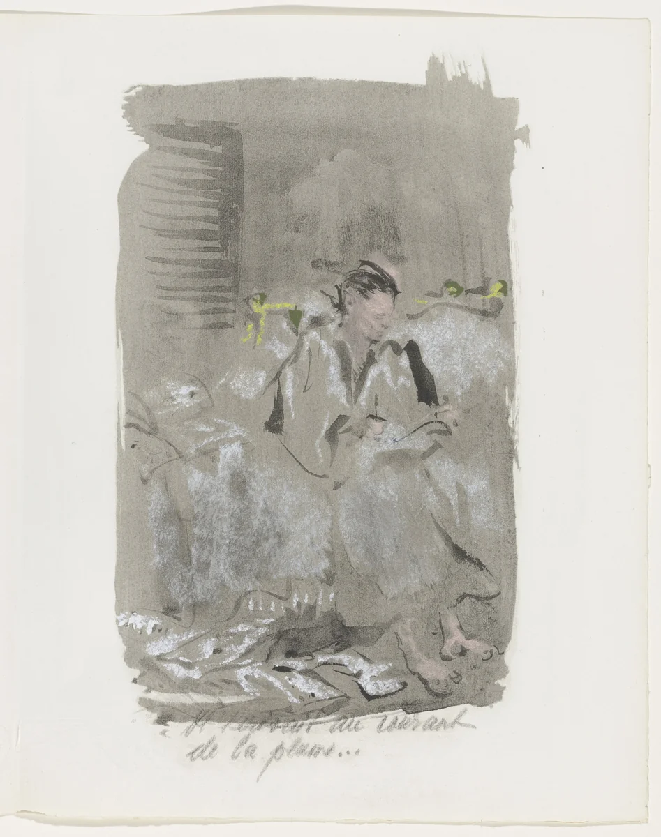 Plate (page 111) from Mille Regrets (A Thousand Regrets) by Christian Bérard, illustrated book, 1947