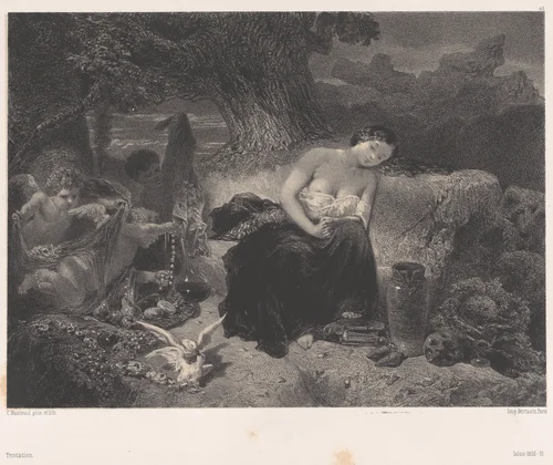 Temptation by Célestin Nanteuil, print, 1845-1855
