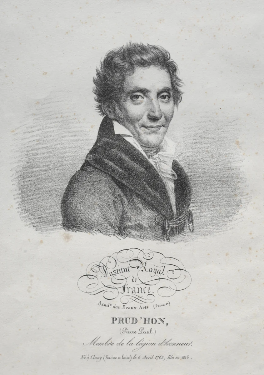 Pierre Paul Prud'hon by Julien Léopold Boilly, print, 1820