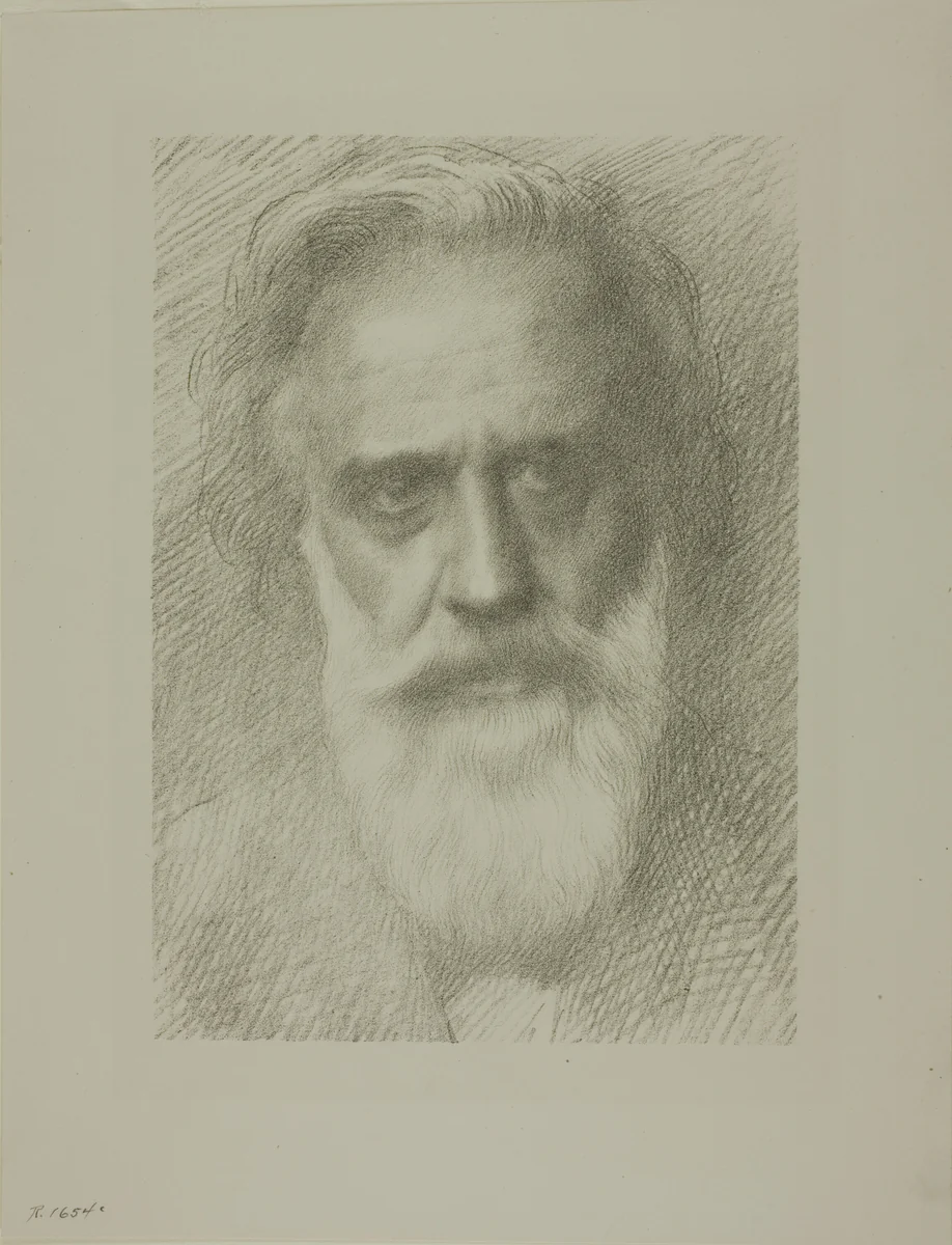 Portrait of the Artist, eighth plate by Alphonse Legros, print, 1895-1905