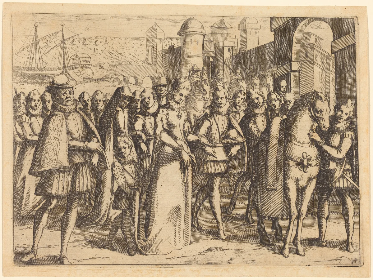 Arrival at Valencia by Jacques Callot, print, 1612