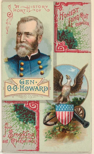 A Short History: General Oliver Otis Howard, from the Histories of Generals series (N114) issued by W. Duke, Sons & Co. to promote Honest Long Cut Smoking and Chewing Tobacco by W. Duke, Sons & Co., print, 1888
