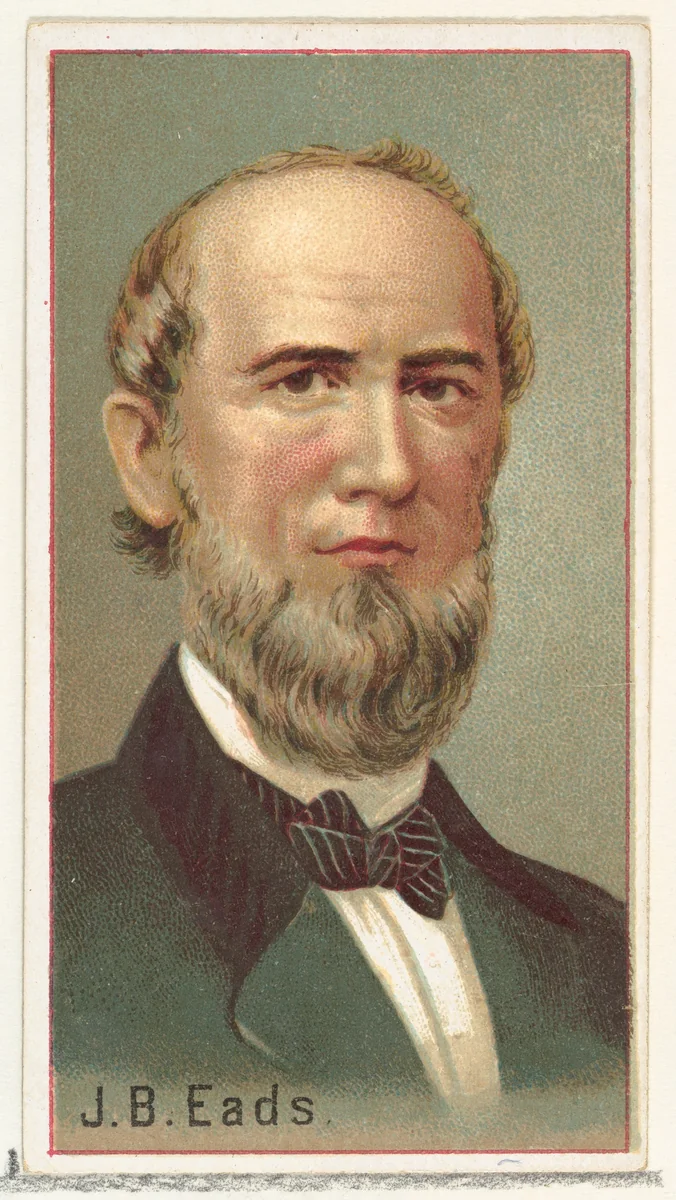 J. B. Eads, printer's sample for the World's Inventors souvenir album (A25) for Allen & Ginter Cigarettes by Allen & Ginter, print, 1888