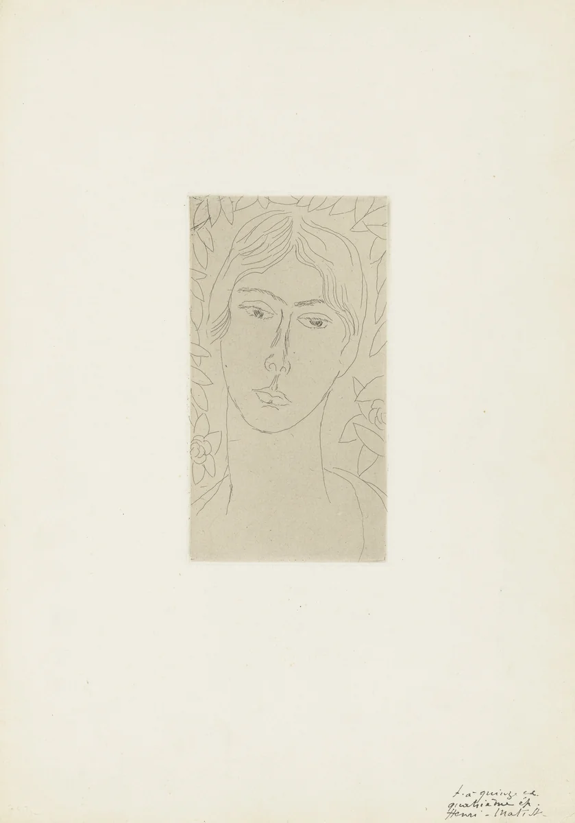 Mlle Landsberg (Grande Planche) by Henri Matisse, print, 1914