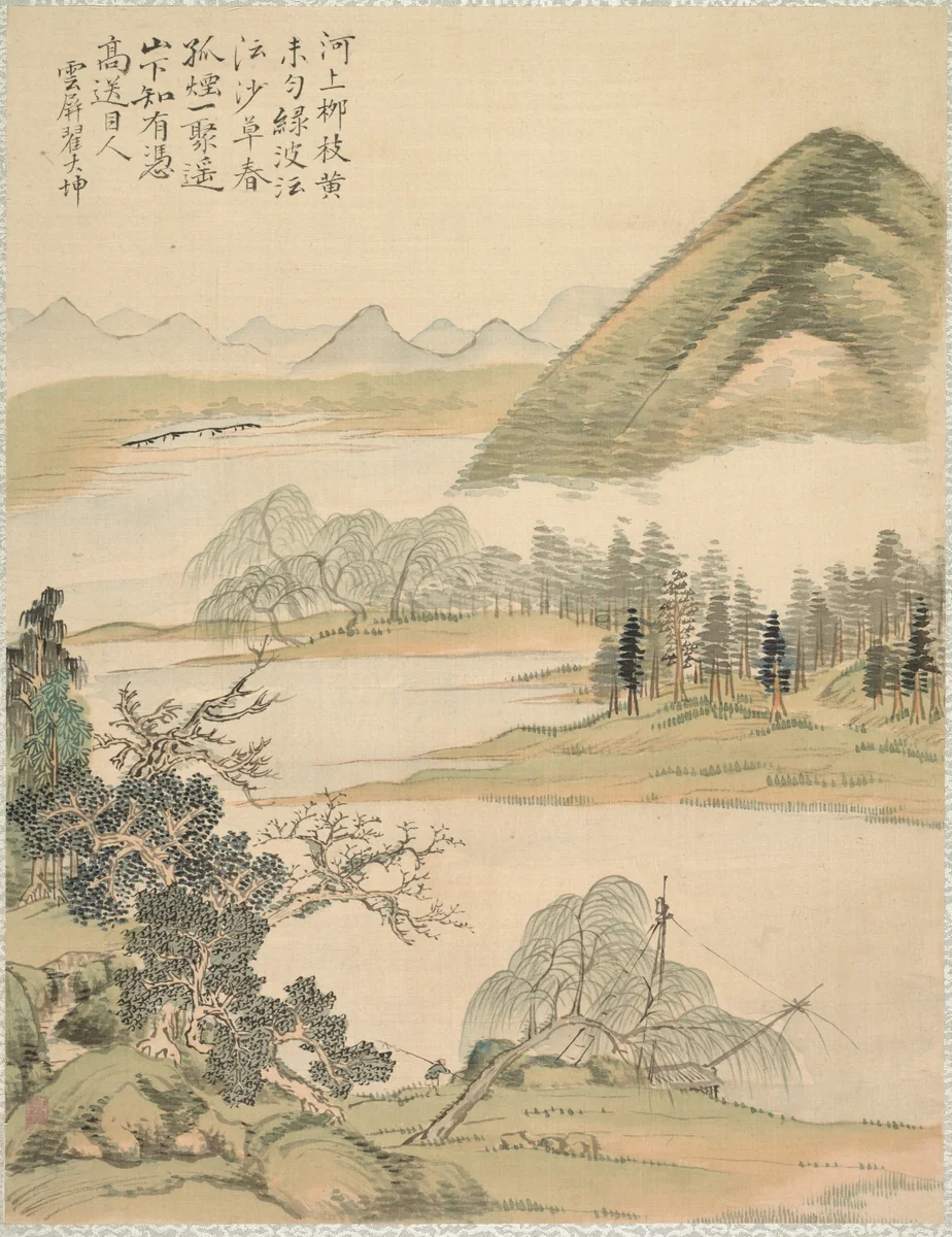 Willow Branches in Spring by Tsubaki Chinzan (椿椿山), other, 1847