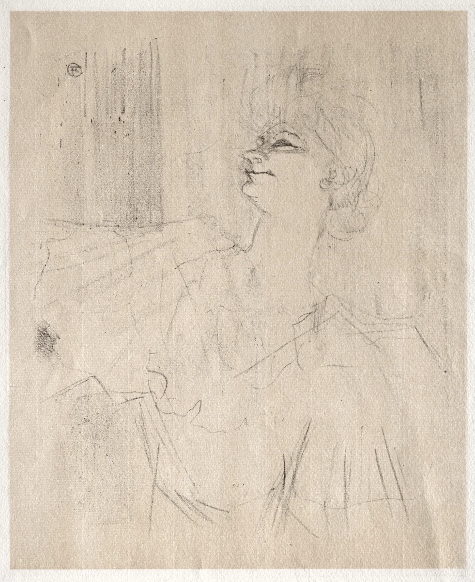 Yvette Guilbert: à Ménilmontant, de Bruant by Henri de Toulouse-Lautrec, print, 1898
