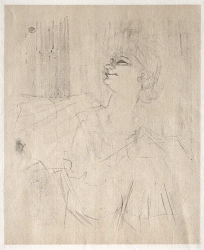 Yvette Guilbert: à Ménilmontant, de Bruant by Henri de Toulouse-Lautrec, print, 1898