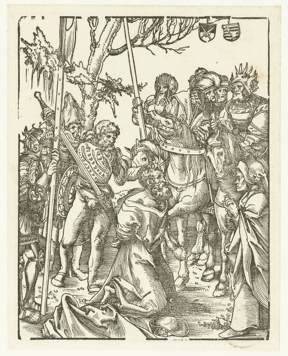Jakobus de Meerdere wordt terechtgesteld by Lucas Cranach, print, 1510-1514