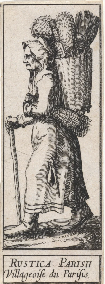 Boerin uit Parijs by Claes Jansz Visscher, print, 1618