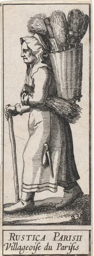 Boerin uit Parijs by Claes Jansz Visscher, print, 1618