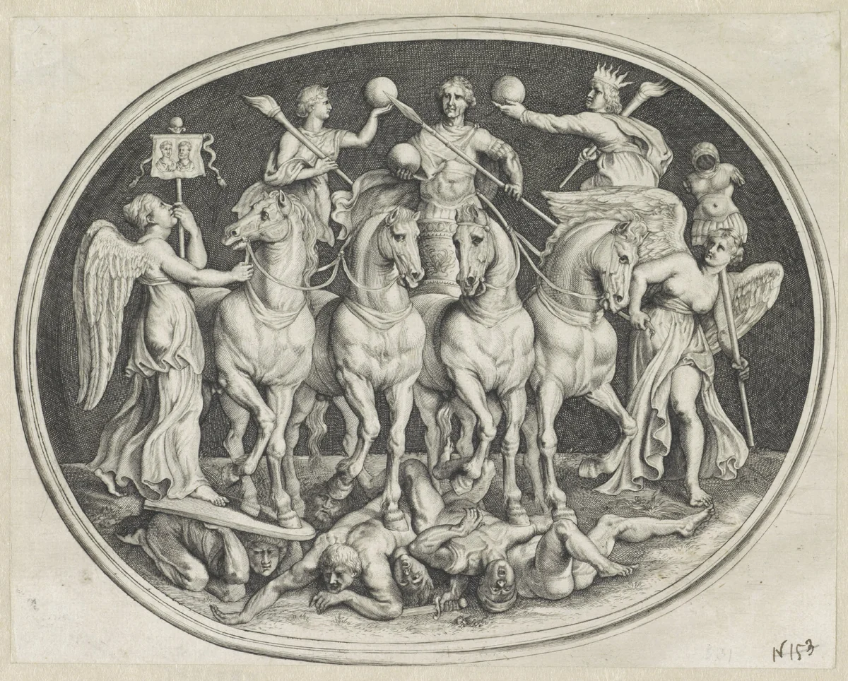 Allegorische triomf van keizer Licinius by Lucas Vorsterman, print, 1622