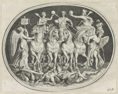 Allegorische triomf van keizer Licinius by Lucas Vorsterman, print, 1622