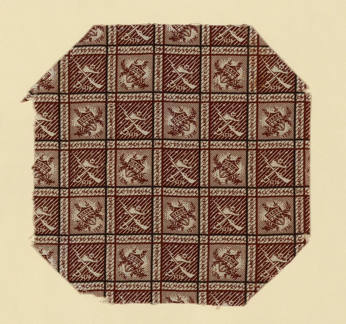 Fragment by United States, textile, 1876