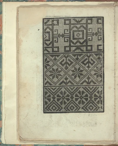 Opera Nova Universali intitulata Corona di racammi, page 14 (verso) by Giovanni Andrea Vavassore, book, 1530