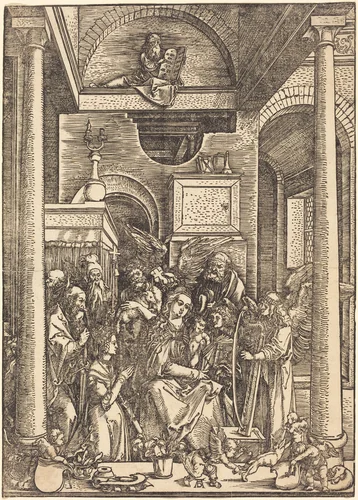 The Glorification of the Virgin by Albrecht Dürer, print, 1504
