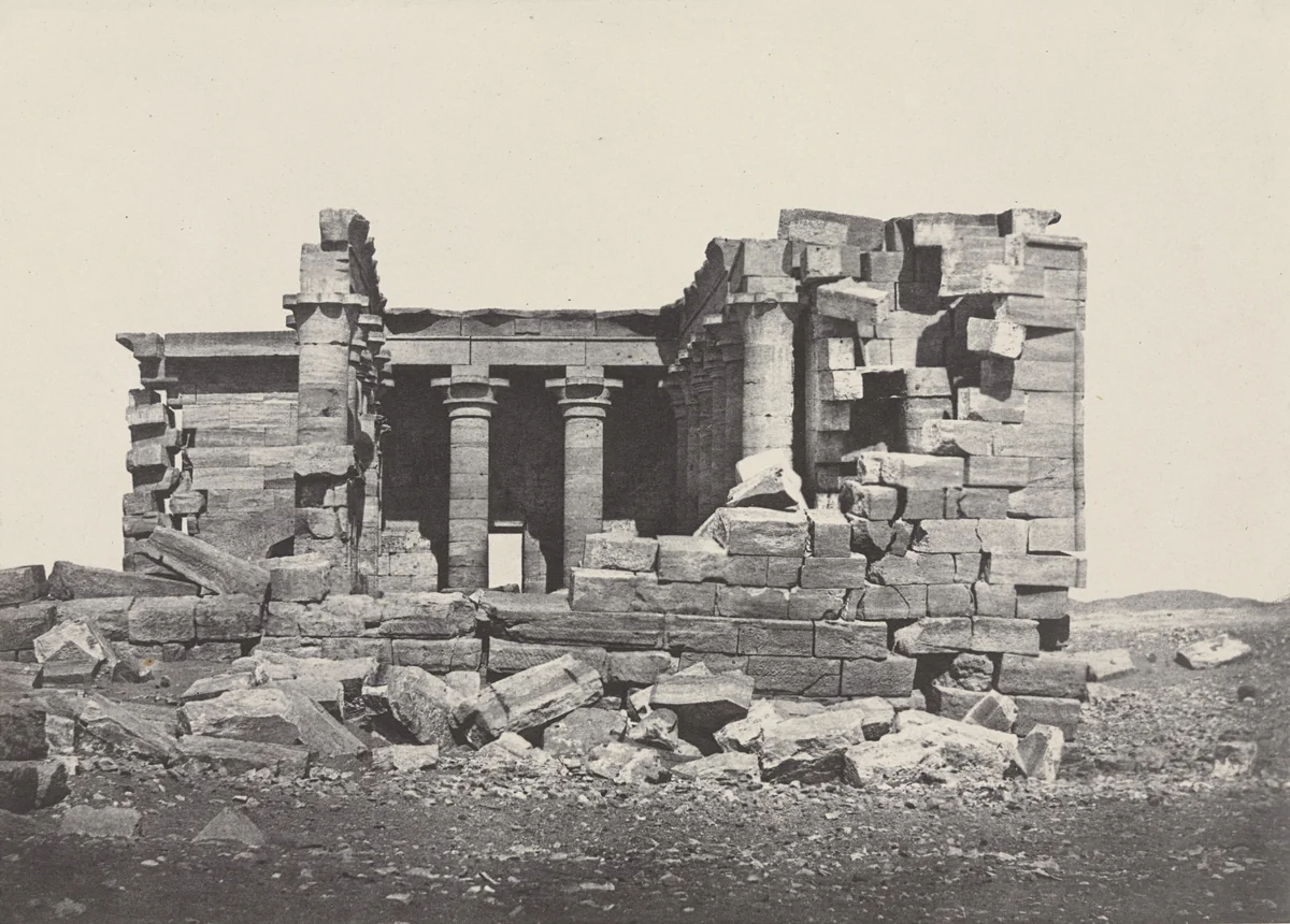 Temple of Maharakka by Maxime Du Camp, photograph, 1850