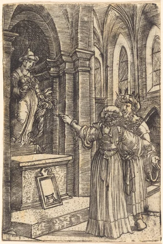 Solomon Praying to the Idols by Albrecht Altdorfer, print, 1519