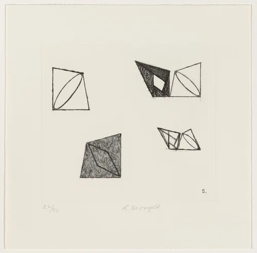 Pages, 5 by Robert Mangold, portfolio, 1989