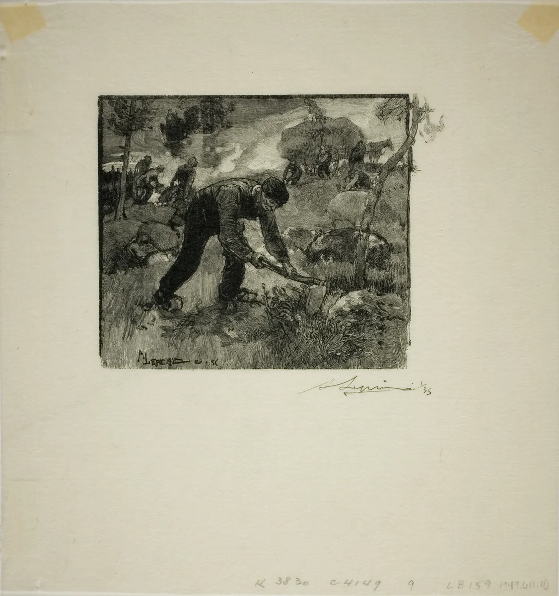 Root Extractors by Louis Auguste Lepère, print, 1887