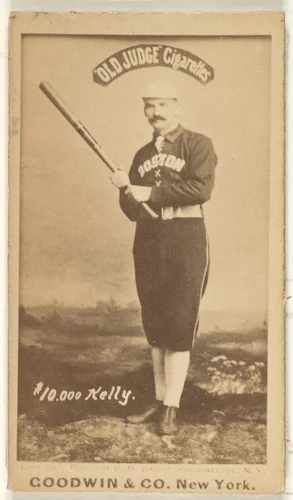 "$10,000" Kelly, Boston, from the Old Judge series (N172) for Old Judge Cigarettes by Goodwin & Company, photograph, 1887-1890